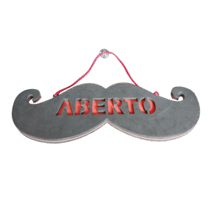 Placa Aberto/Volto Já Emborrachado