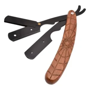 Navalhete Aço Inox Cabo de Madeira C/ 2 Travas Spider