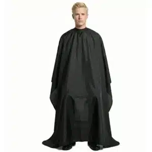 Capa De Corte Profissional Barbeiro Neoprene Gola Europeia (PRETA)